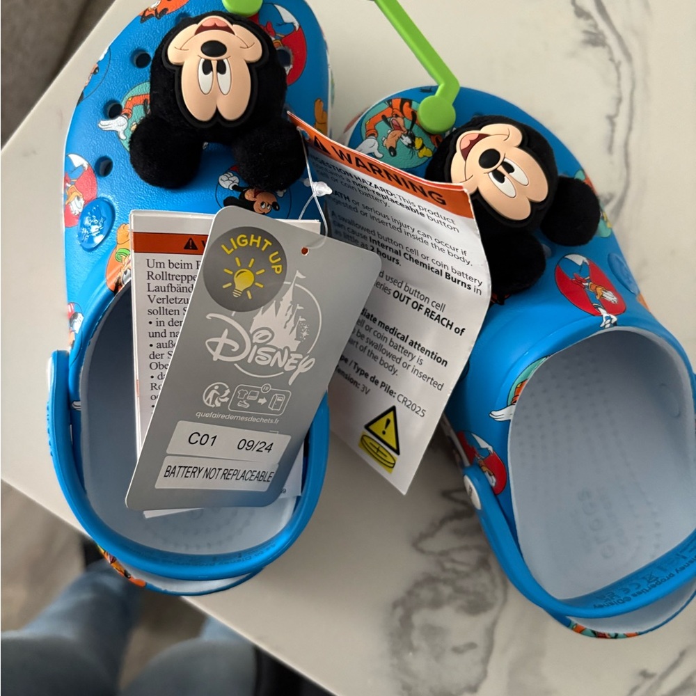 CROCS Blue Sandals with Mickey Mouse Design